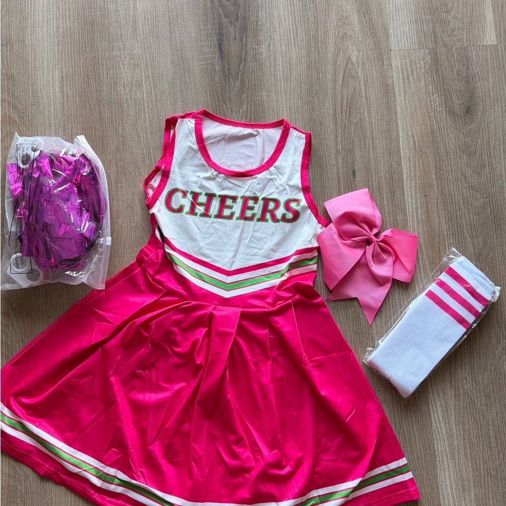 Pink Cheerleader Costume for Kids - Picture 4 of 4